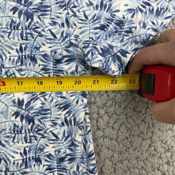 Report Collection Shirt Men Medium Blue Camp Hawaiian Tropical Sustainable NEW - Picture 5 of 8